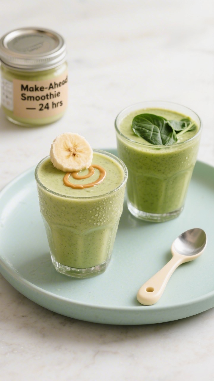 Final dish presentation: Beautifully styled serving of the smoothie in a chilled, small tumbler with