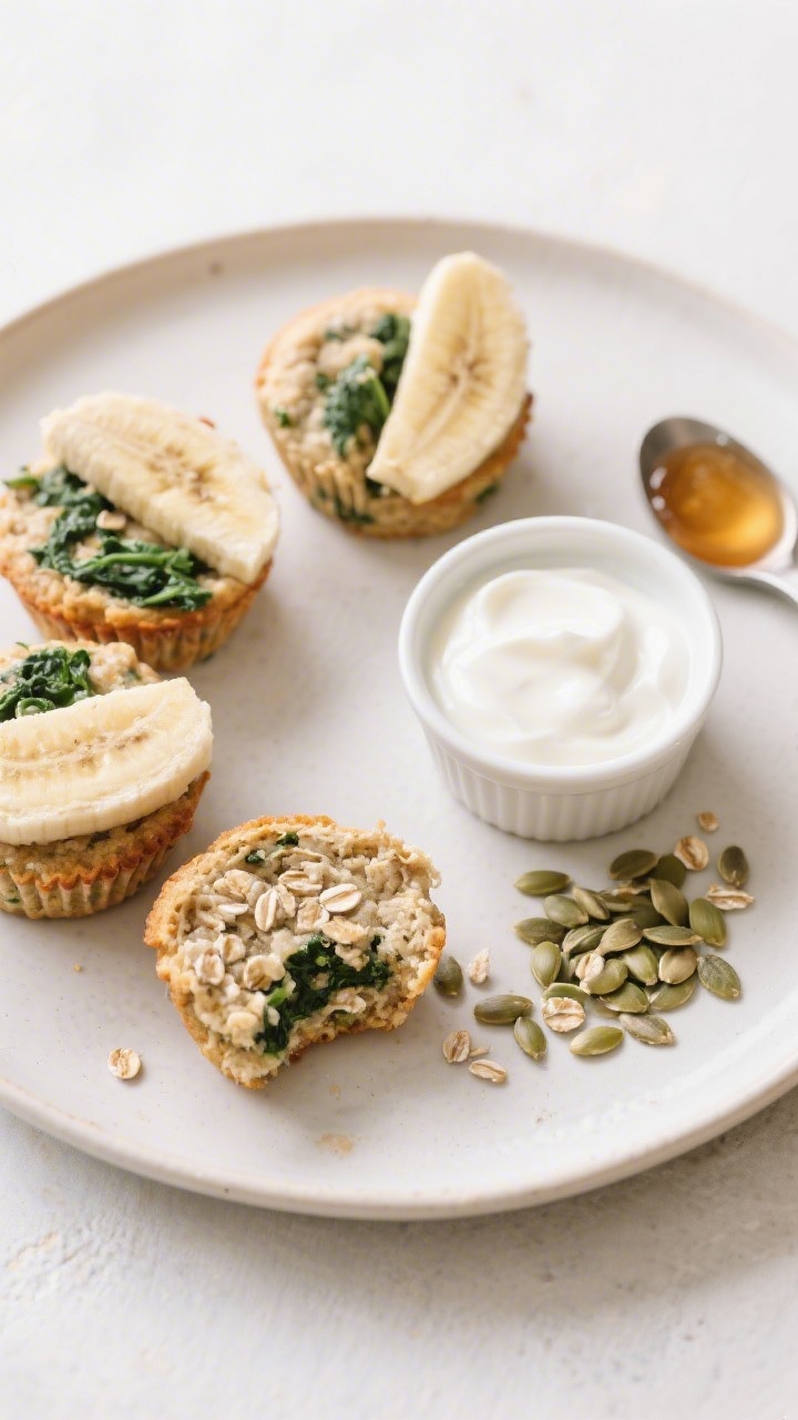 Tasty top view: Overhead shot of a toddler-friendly snack plate featuring halved and quartered mini 