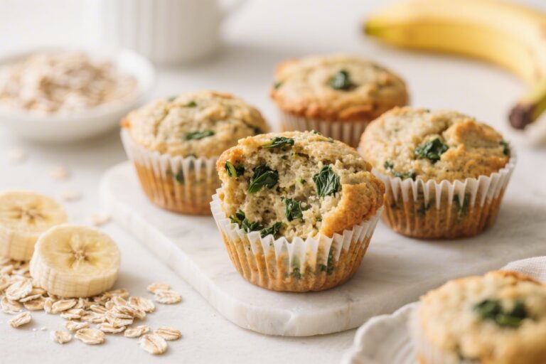 Healthy Toddler Banana Muffins Recipe (Easy Oatmeal & Spinach Banana Muffins for Toddlers) – Soft, Wholesome, and Fuss-Free