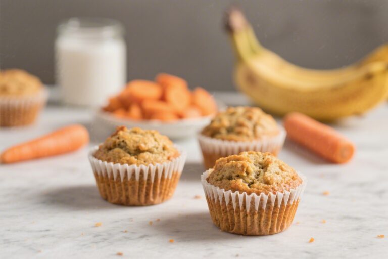 Sugar Free Toddler Snacks – Naturally Sweet Banana Carrot Muffins – Soft, Wholesome, and Easy