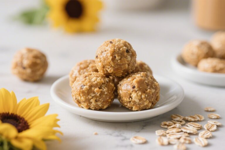 Peanut Free Snacks for Kids – Sunflower Butter Oat Balls – A Quick, No-Bake Treat