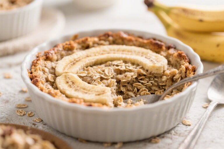 Healthy Banana Baked Oatmeal for Toddlers (Easy Make-Ahead Recipe) – Simple, Wholesome, and Freezer-Friendly