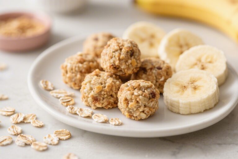 Toddler Snacks With Banana – Soft Banana Oat Bites