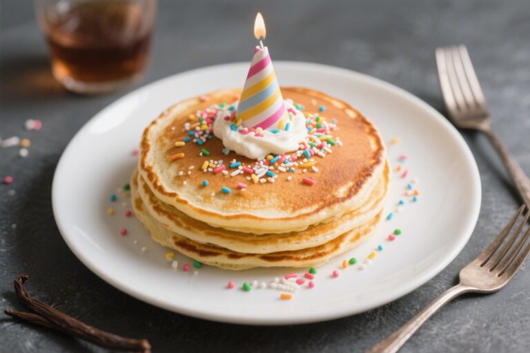 Birthday Pancakes for Kids: Sprinkle Vanilla Birthday Pancakes – Fun, Fluffy, and Festive