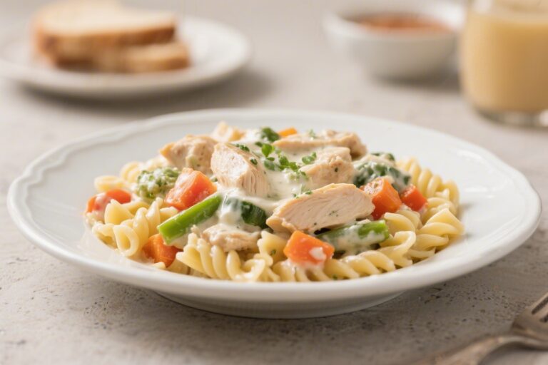 Toddler Dinner: Creamy Chicken and Veggie Pasta Recipe – Easy, Comforting, and Kid-Approved