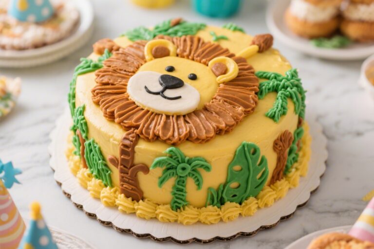 Lion Cake for Kids That Is Perfect for a Jungle Birthday Party – Easy, Fun, and Adorable