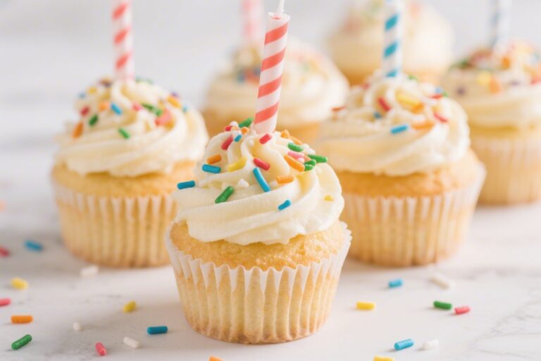 Cupcakes for Kids: Vanilla Birthday Cupcakes with Colorful Sprinkles – Sweet, Simple, and Fun