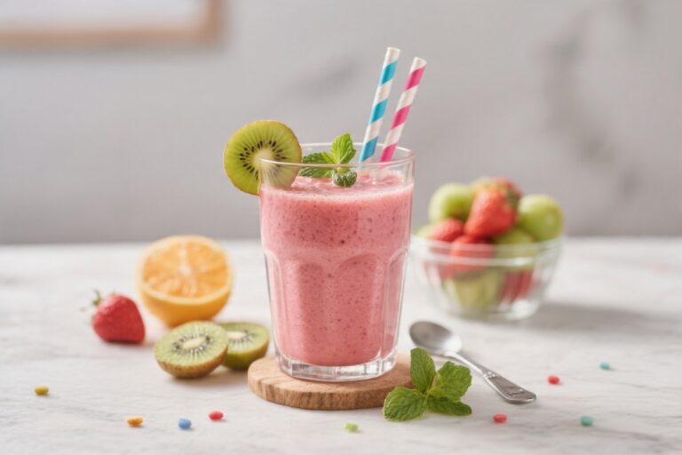 Kids Smoothie Recipe – With Banana, Berries and Hidden Veggies – Easy and Healthy