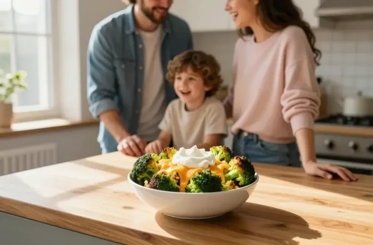Cheesy Roasted Broccoli Bowl for Kids: Quick Cheesy Snack