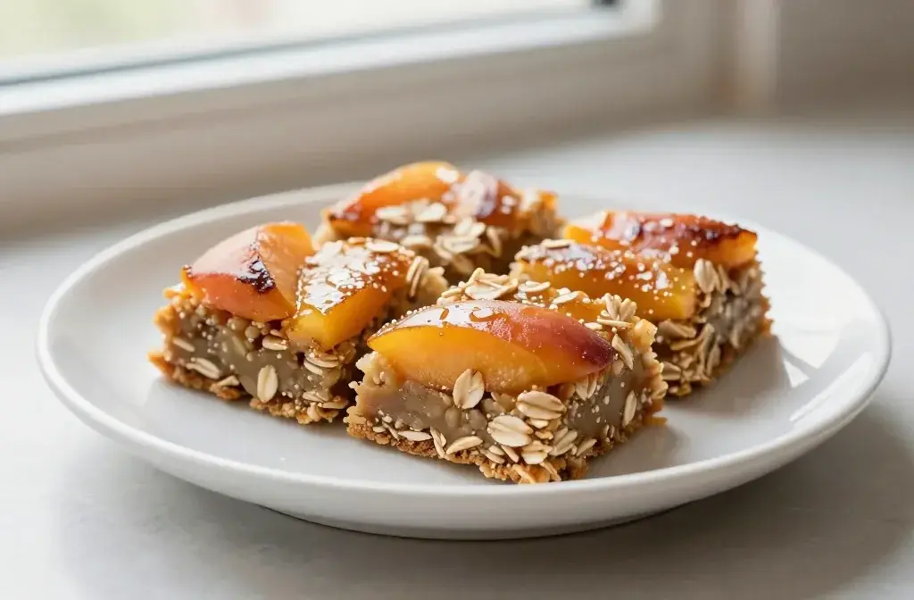Peach Oat Bars for Kids: Soft and Fruity Snack Recipe, Quick Bake
