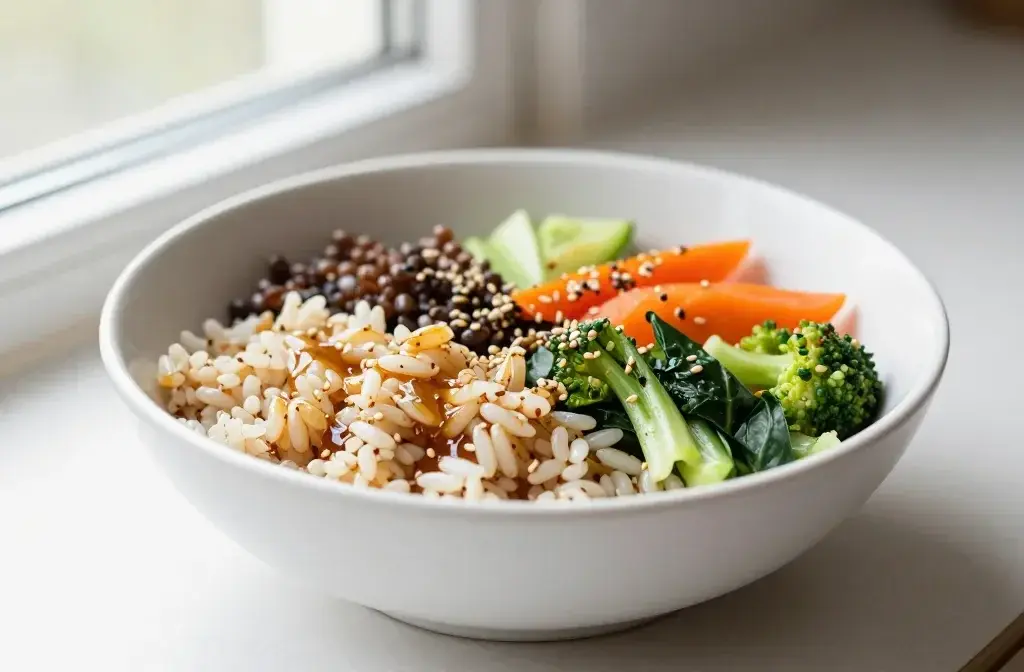 Family Friendly Easy Summer Meals for Kids: Rainbow Veggie Rice Bowl—Deliciously Simple