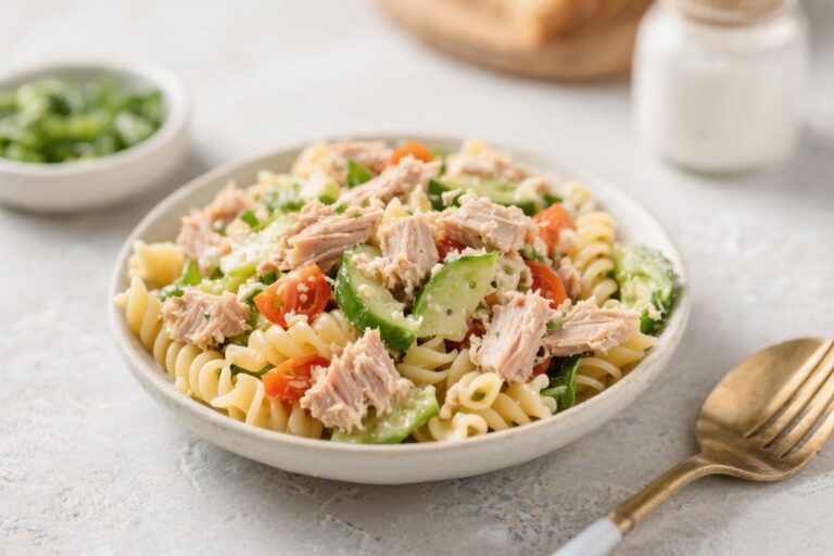 Easy Tuna Pasta Salad for Kids: Protein-Packed Summer Lunch – Quick, Creamy, and Kid-Approved