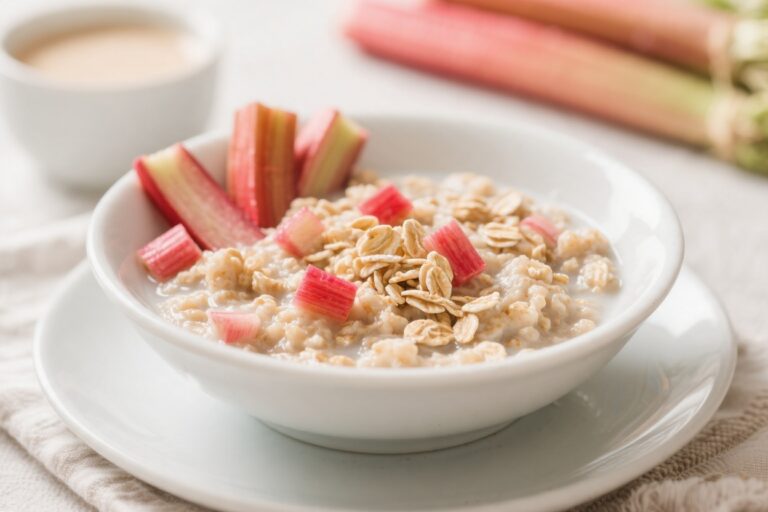 Easy Rhubarb Oatmeal for Kids: Warm & Healthy Breakfast Recipe – Quick, Cozy, and Kid-Friendly