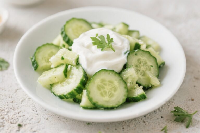 Simple Cucumber Yogurt Salad for Kids: Cool & Refreshing Snack – Easy, Creamy, and Crunchy