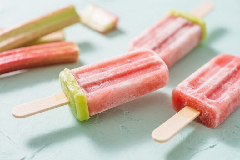 Fun Rhubarb Popsicles for Kids: Easy Summer Snack Recipe – Bright, Sweet, and Refreshing