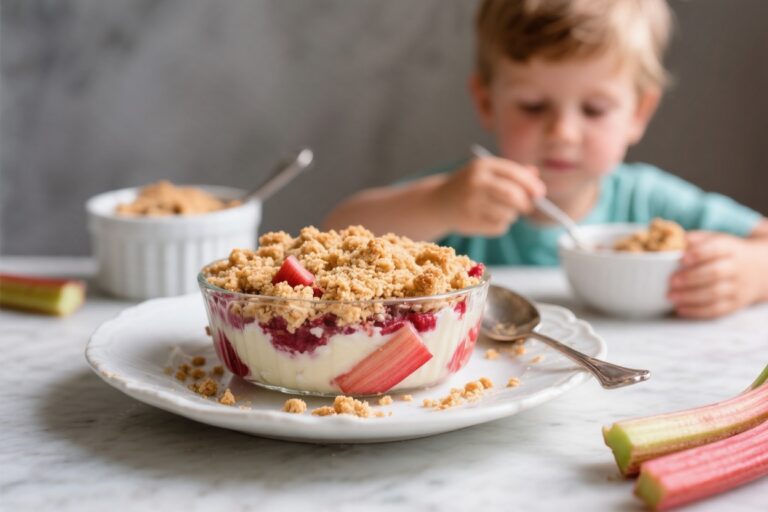 Kid-Friendly Rhubarb Crumble: Easy Dessert Kids Can Help Make – Simple, Cozy, and Fun