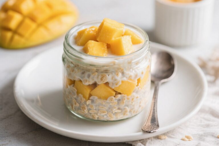 Easy Mango Overnight Oats for Kids: Quick No-Cook Breakfast – Simple, Creamy, and Fun