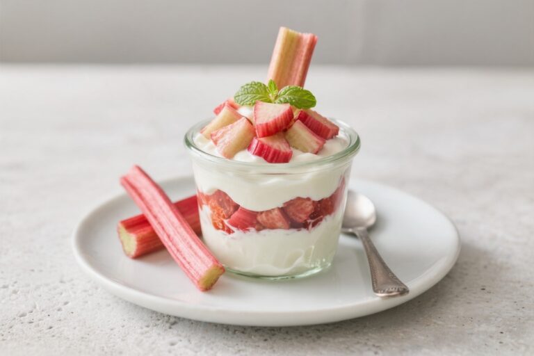 Healthy Rhubarb Yogurt Parfait for Kids: Quick Breakfast or Snack – Bright, Tangy, and Fun