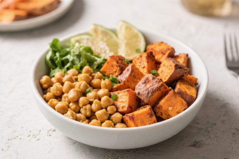 Roasted Sweet Potato Chickpea Bowl for Kids – A Cozy, Kid-Friendly Meal