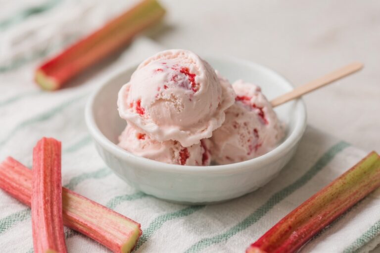 Kid-Friendly Rhubarb Ice Cream: Easy Homemade Frozen Dessert – Bright, Creamy, and Fun
